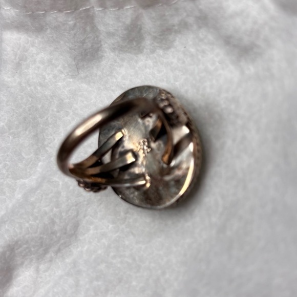 CAROLYN POLLACK Sterling Silver Gaspeite Ring Size 7 - Picture 6 of 8